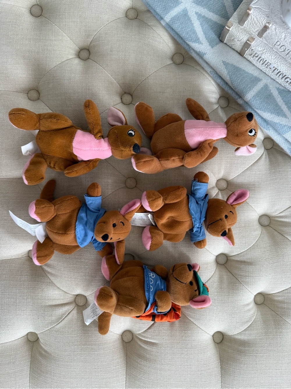 Brown and Pink Plush Kangaroo Toy - Soft Small Pet Plush Set